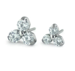 Neometal-Titanium Trinity Gem-Cubic Zirconia-Anodized Gold-1.5mm