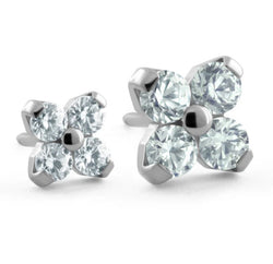 Neometal-Titanium Forte Gem End-Cubic Zirconia-Anodized Gold-2mm
