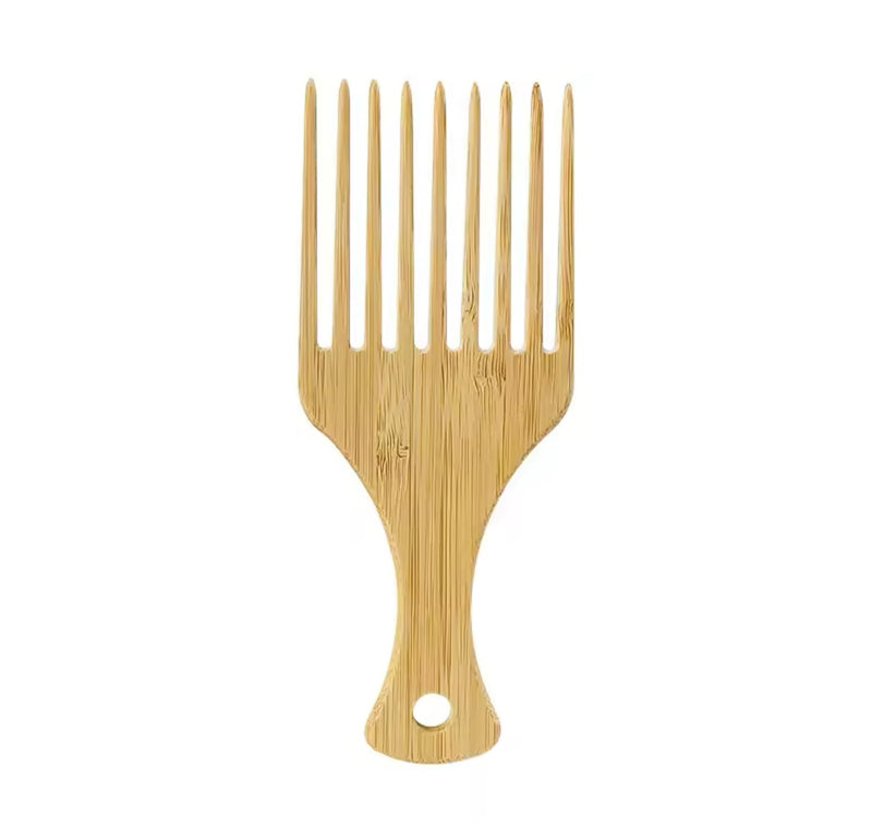 Hair pick bamboo